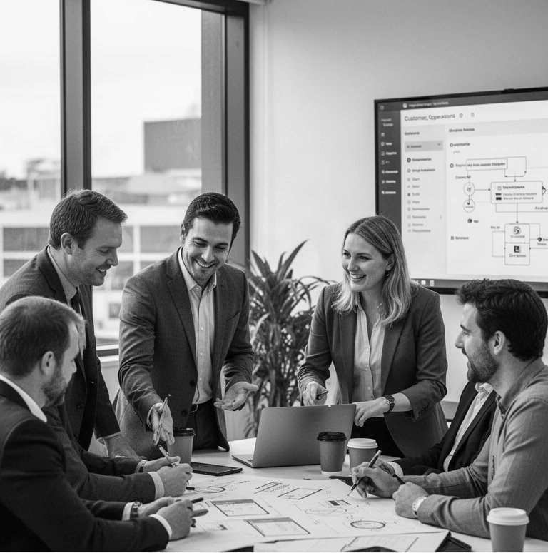 Representative established services leadership and operations team